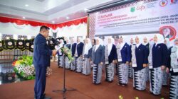 Bupati Musi Banyuasin HM Toha Tohet melantik Pengurus Cabang Ikatan Bidan Indonesia Kabupaten Muba periode 2025–2030 di Pendopoan Griya Bumi Serasan Sekate.
