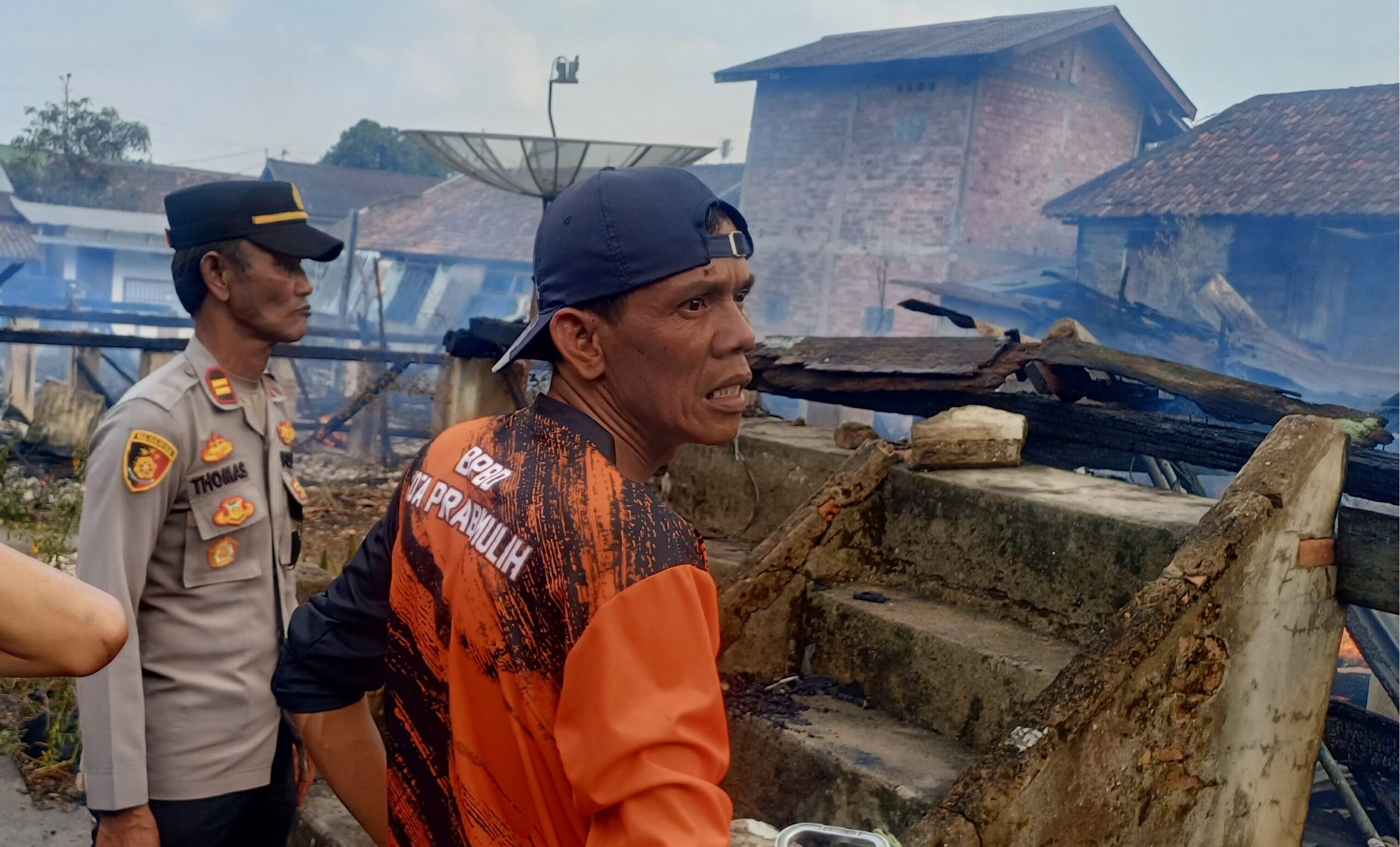 Kebakaran tujuh bedeng di Pasar I Prabumulih